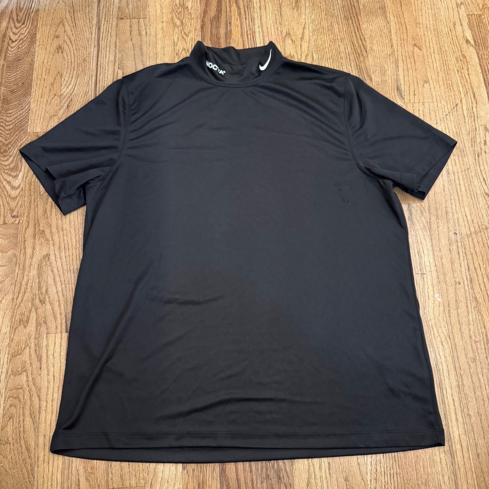 Nike NOCTA Golf Short Sleeve Mock Neck Top Black DJ5503-010 Mens XL